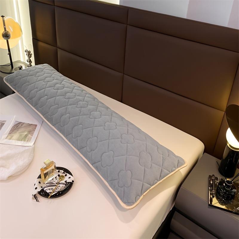 Extra Long Solid Color Quilted Cervical Pillow
