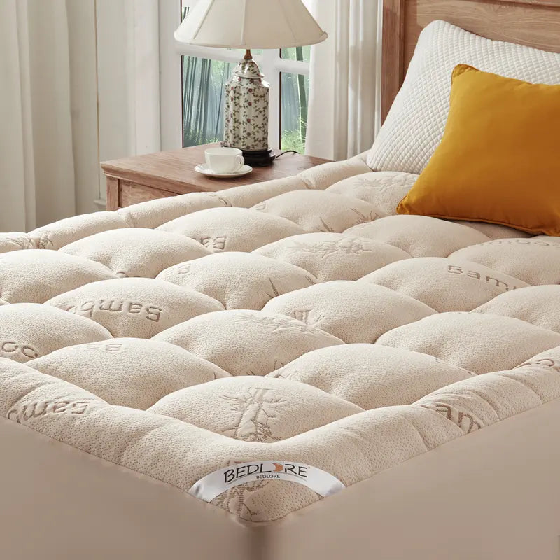✨ Thicken Bedding Fitted Sheet, Fluffy Pillow Top Pad,Cooling Comfortable Mattress Cover